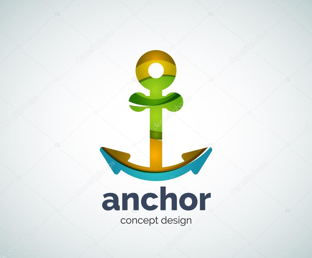 Plantilla de logotipo de ancla de barco vector Vector de Stock de ©akomov  121155874