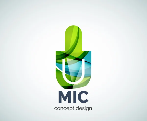 Mikrofon Logo Business Branding Ikone — Stockvektor