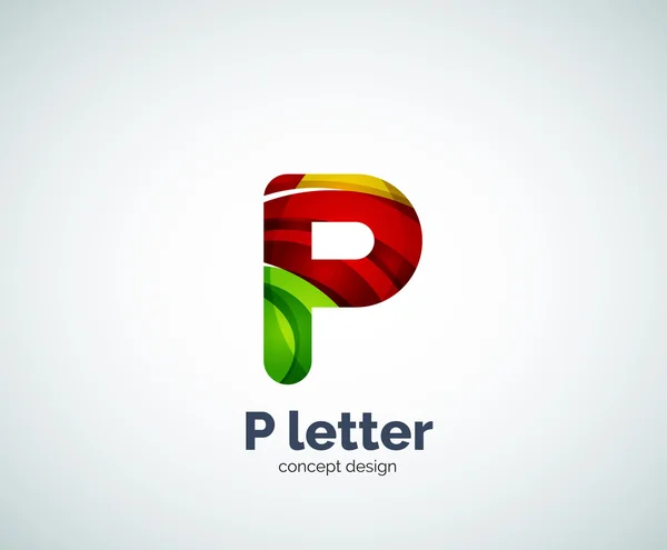 Letra P logo — Vector de stock