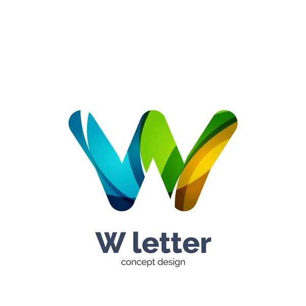 Γράμμα w λογότυπο — Διανυσματικό Αρχείο