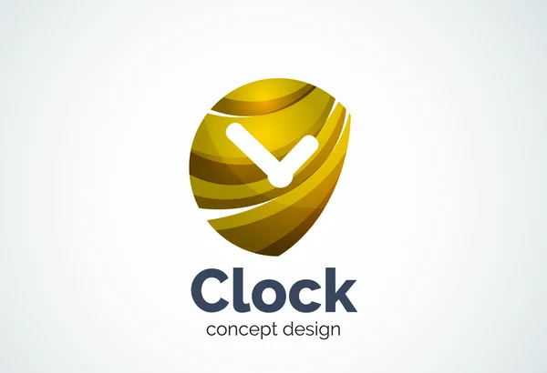 시계 로고 템플릿, 시간 관리 사업 개념 — 스톡 벡터