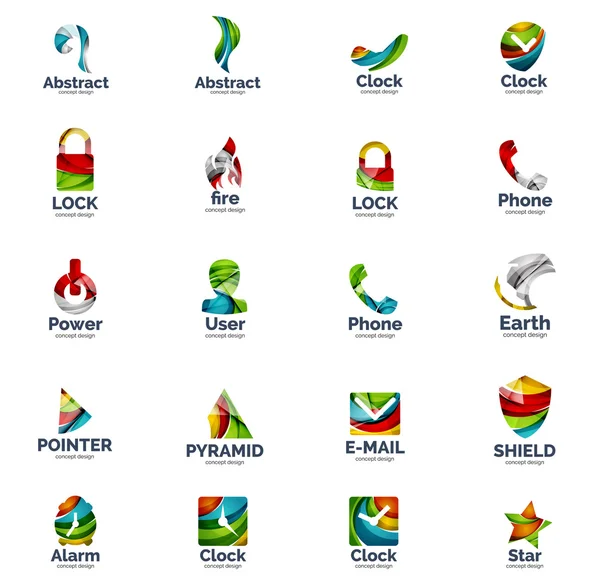 Conjunto de vectores de iconos de logotipo de Internet — Vector de stock