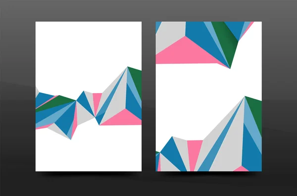 Formes triangulaires 3D. Rapport annuel sur les entreprises — Image vectorielle