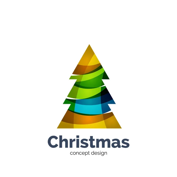 Vector abstract geometric Christmas tree icon — Stock Vector