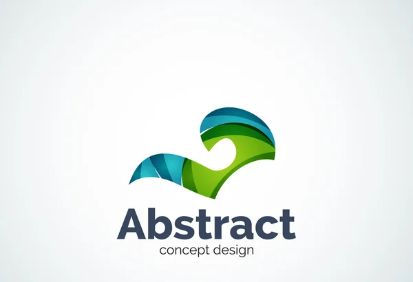 Abstract swirl logo template, smooth elegant shape concept — Stock Vector