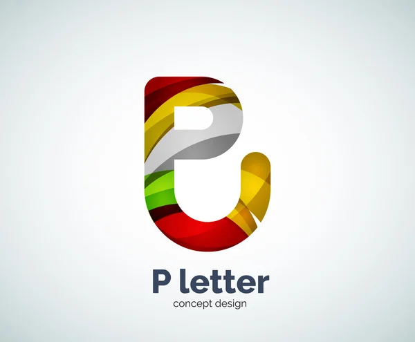 Letra P logo — Vector de stock