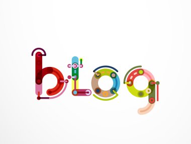 Blog kelime yazı afiş