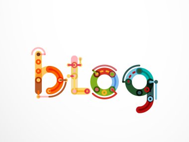 Blog kelime yazı afiş
