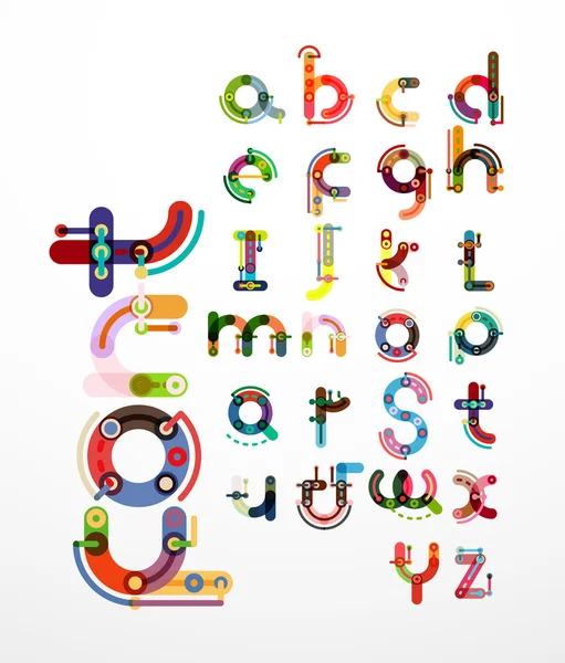 Lineare Designschrift, Alphabet — Stockvektor