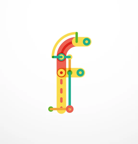 抽象的なライン デザイン文字ロゴ — ストックベクタ