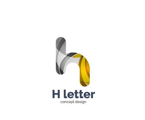 Soyut H geometrik mektup logo şablonu — Stok Vektör