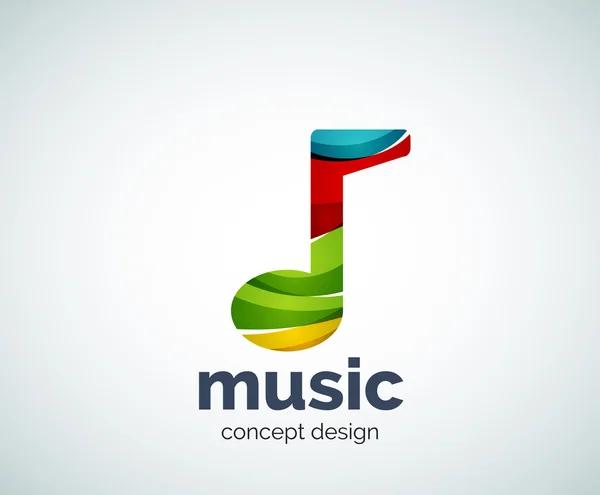 Modello logo nota musicale — Vettoriale Stock