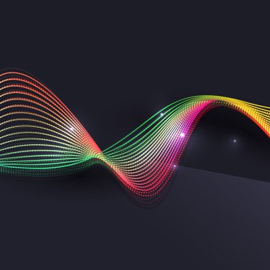 Koyu arka plan dalga duman