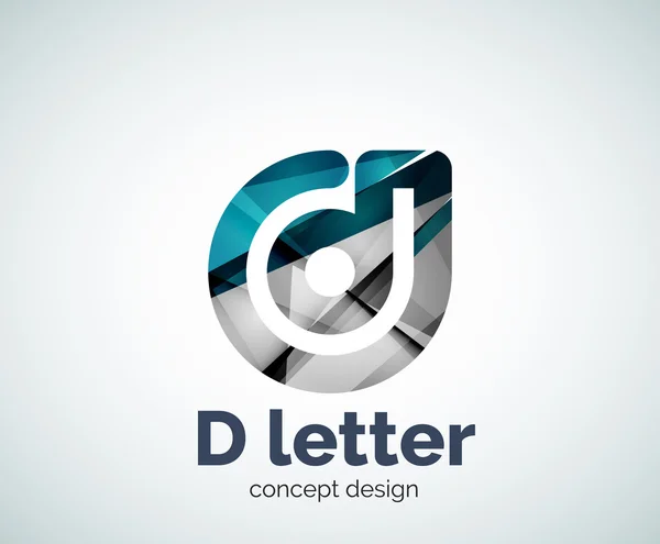 Modèle de logo de concept de lettre vectoriel D — Image vectorielle