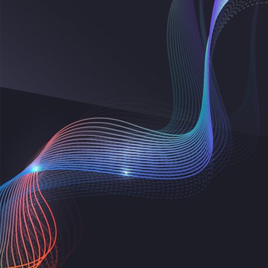 Koyu arka plan dalga duman