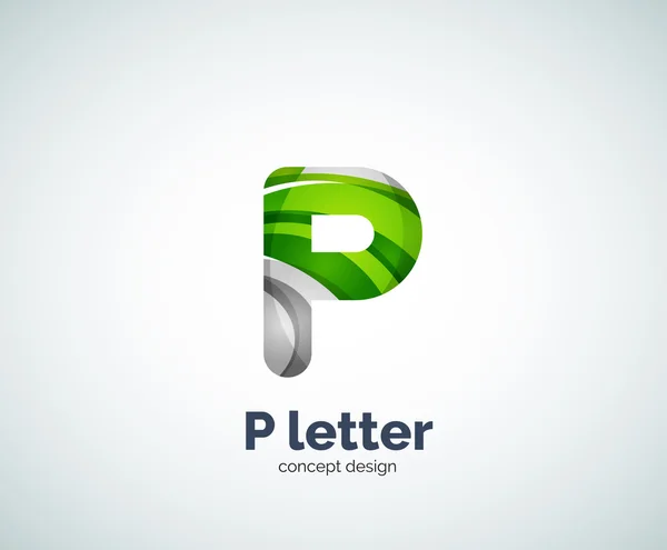 Letra P logo — Vector de stock