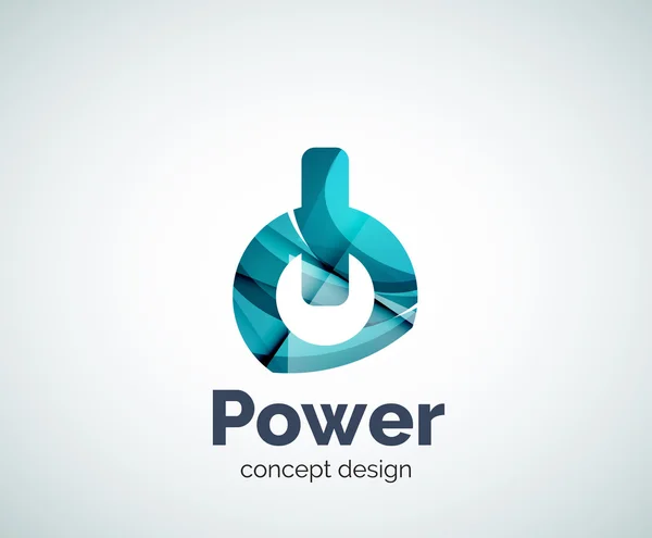 Power button logo template — Stock Vector