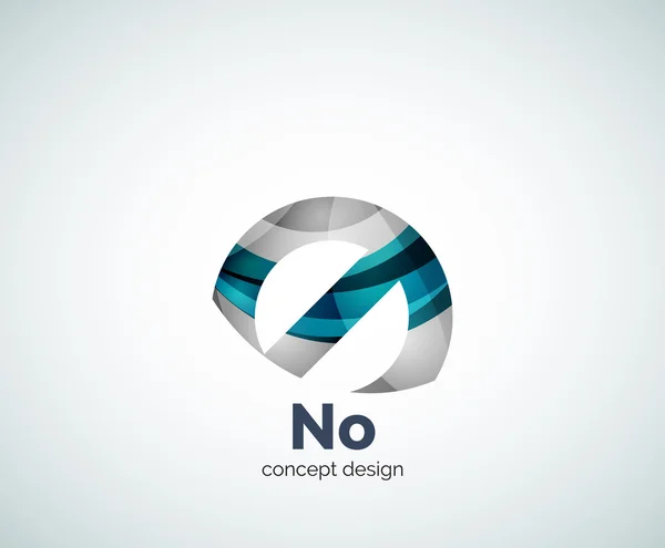 Vector geen concept, verbod logo sjabloon — Stockvector