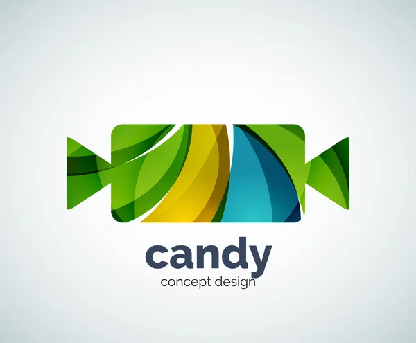 Vektor Süßigkeiten Logo Vorlage — Stockvektor
