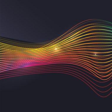 Koyu arka plan dalga duman