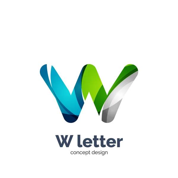 Letra W logo — Vector de stock