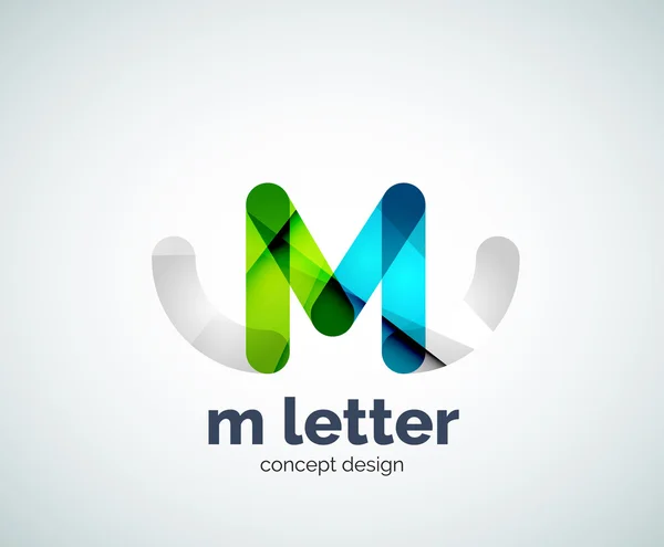 Logo m dopis — Stockový vektor