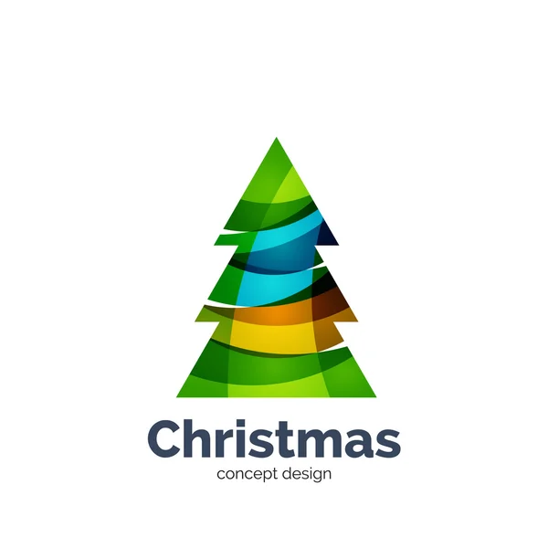 Vector abstract geometric Christmas tree icon — Stock Vector