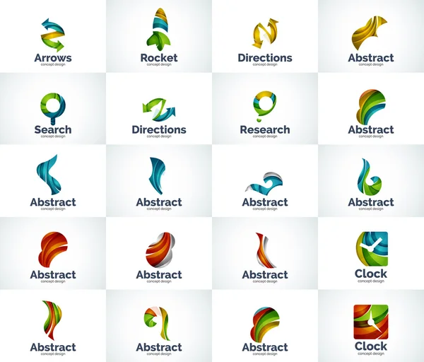 抽象的な異常なインターネットのロゴのベクトルを設定 — ストックベクタ