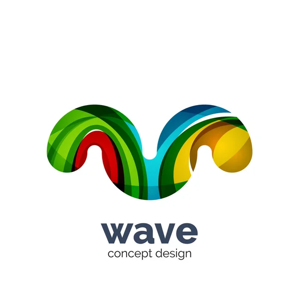 ビジネスのベクトルのロゴのテンプレート - 波 — ストックベクタ