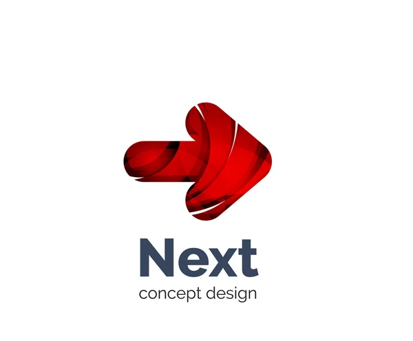 Volgende pijl logo business branding pictogram — Stockvector