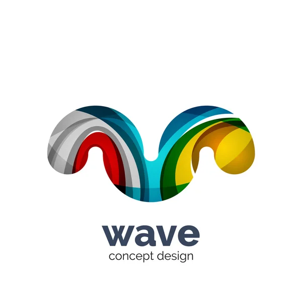 Business vector logo template - wave — Stock Vector