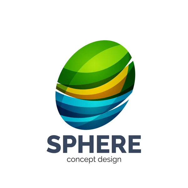 Modèle de logo abstrait sphère vectorielle — Image vectorielle