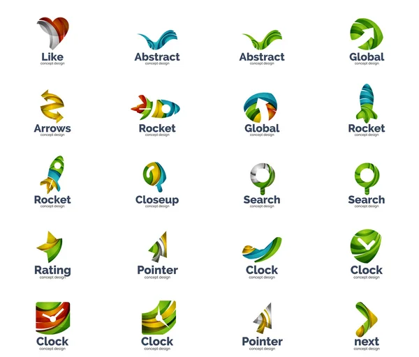 Soyut Olağandışı Internet logoları vektör ayarla — Stok Vektör