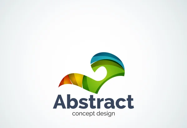 Modèle abstrait de logo tourbillon, concept de forme élégante lisse — Image vectorielle