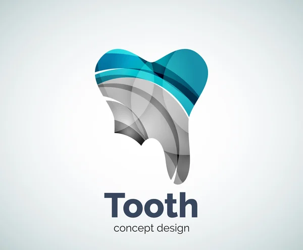 Vector tooth logo template — Stock Vector