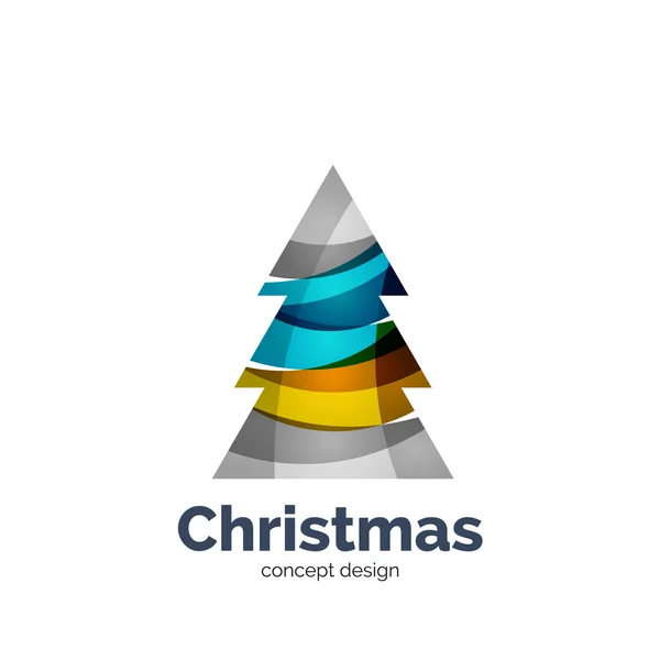 Vector abstract geometric Christmas tree icon — Stock Vector