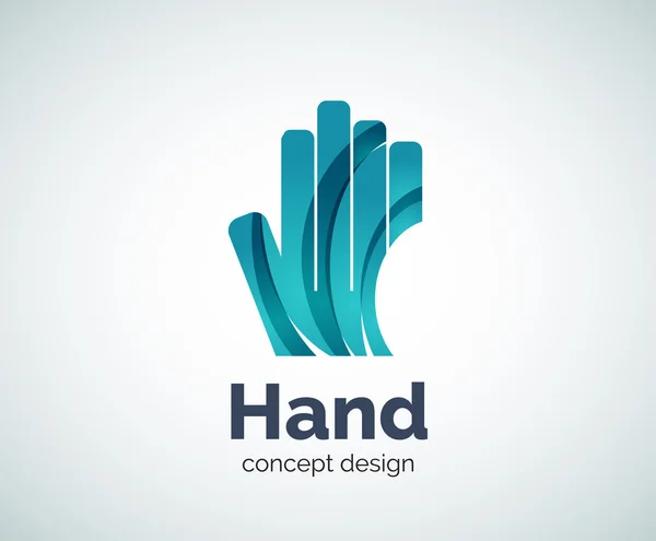 Hand logo template — Stock Vector