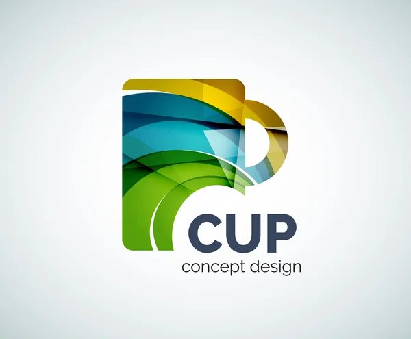 コーヒー カップのロゴのテンプレート — ストックベクタ