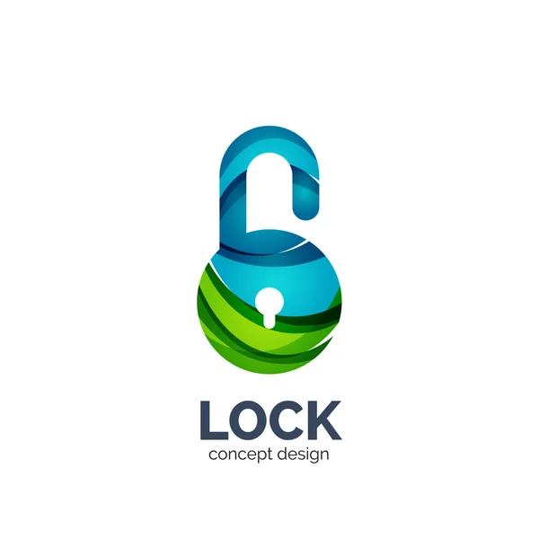 Vektor kreatív absztrakt lock logó teremtett-val vonalak — Stock Vector