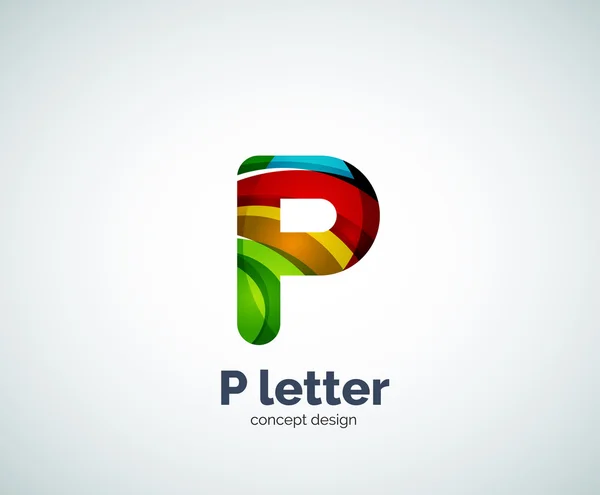 Letra P logo — Vector de stock