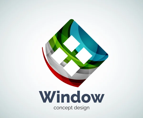 Fönstret logo mall — Stock vektor