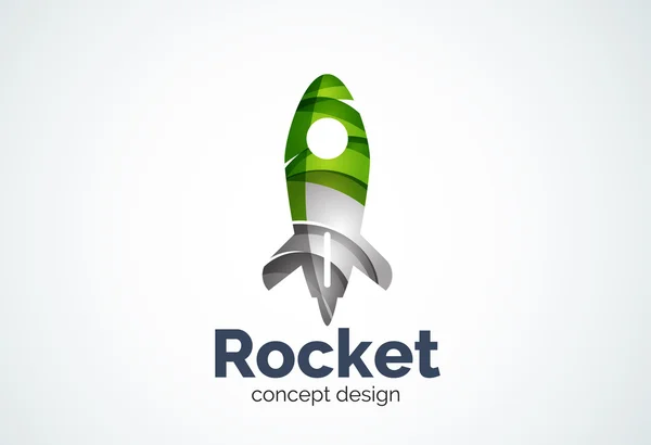 Template voor het raketlogo — Stockvector