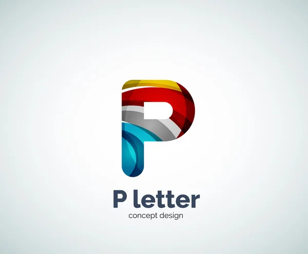 Letra P logo — Vector de stock