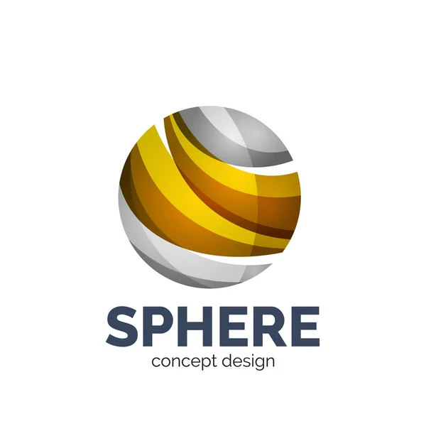 Modèle de logo abstrait sphère vectorielle — Image vectorielle