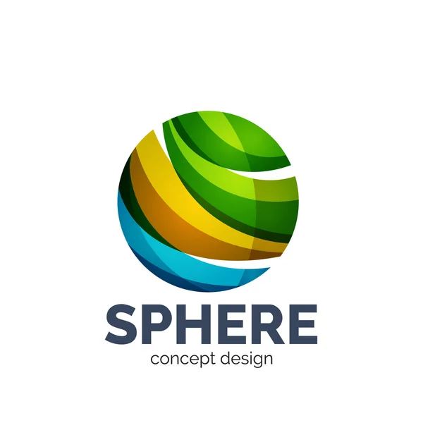 Modèle de logo abstrait sphère vectorielle — Image vectorielle