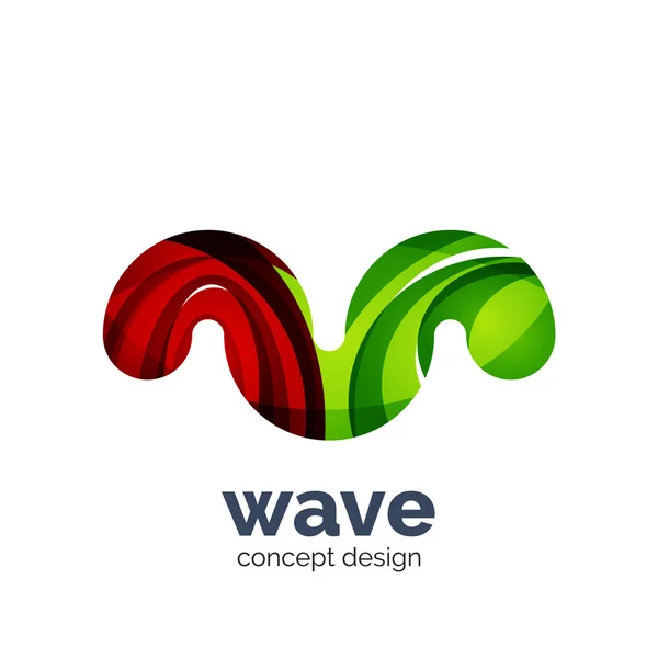 Business vector logo template - wave — Stock Vector