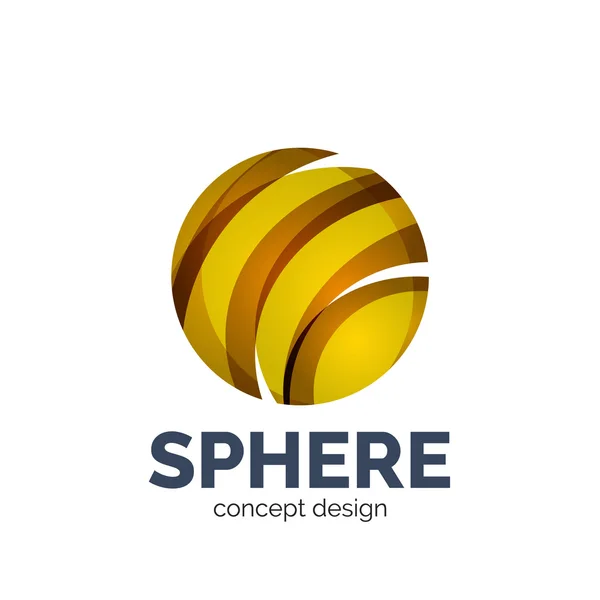 Modèle de logo abstrait sphère vectorielle — Image vectorielle