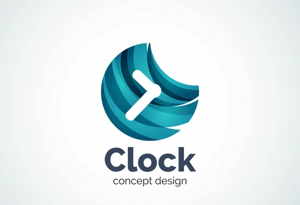 Πρότυπο λογότυπο ρολόι, χρόνος διαχείρισης επιχειρηματική ιδέα — Διανυσματικό Αρχείο