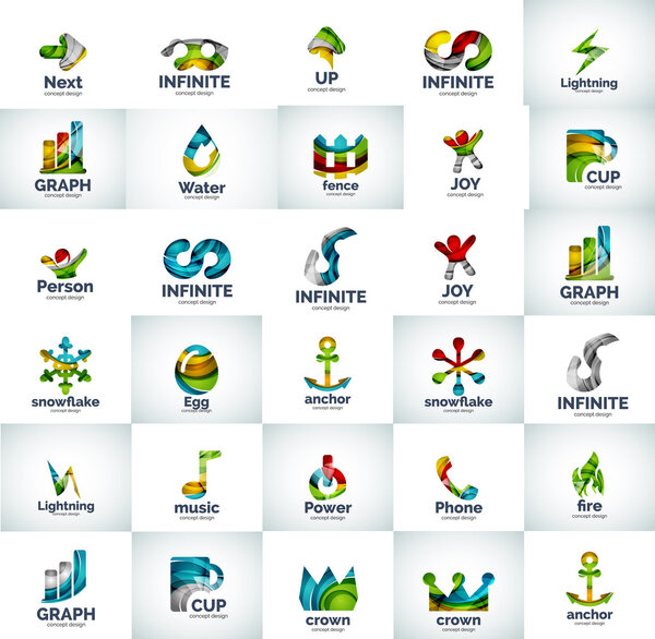 Vector abstract business logo collection