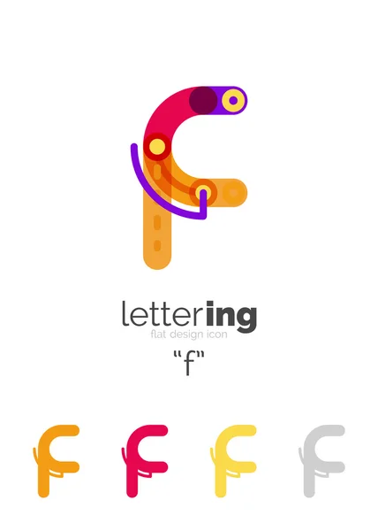 Alphabet letter font logo business icon — Stock Vector